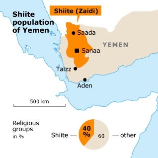 Yemen Shiite Map